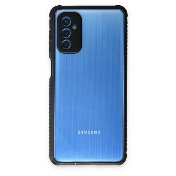 Samsung Galaxy M52 5G Kılıf Miami Şeffaf Silikon - Siyah