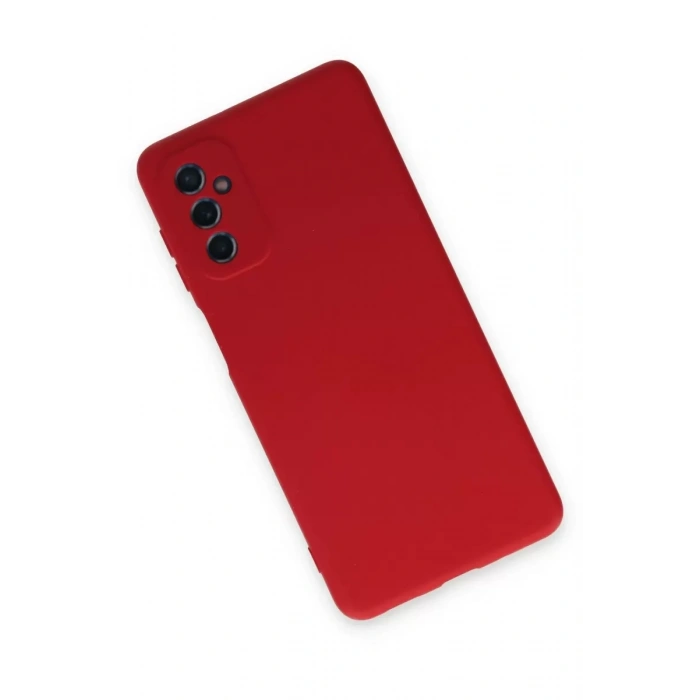 Samsung Galaxy M52 5G Kılıf Nano içi Kadife Silikon - Kırmızı