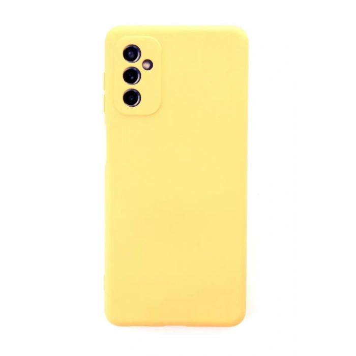Samsung Galaxy M52 5G Kılıf Nano içi Kadife Silikon - Sarı