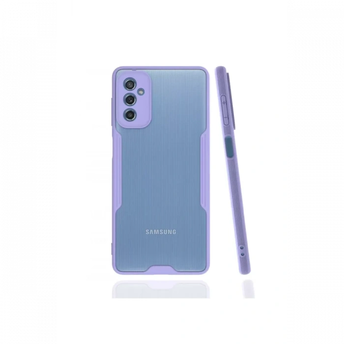 Samsung Galaxy M52 5G Kılıf Platin Silikon - Lila