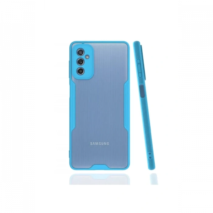 Samsung Galaxy M52 5G Kılıf Platin Silikon - Mavi