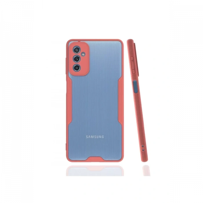 Samsung Galaxy M52 5G Kılıf Platin Silikon - Pembe