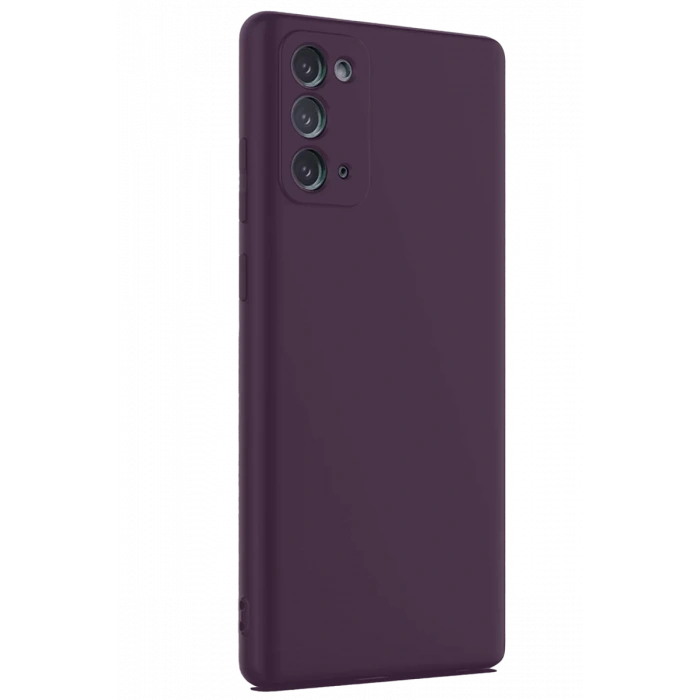 Samsung Galaxy Note 20 Kılıf First Silikon - Mürdüm