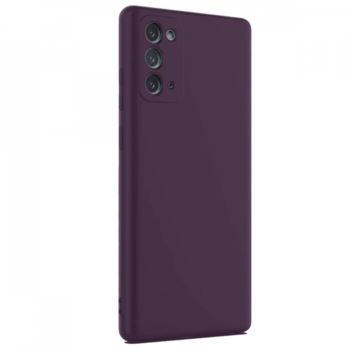 Samsung Galaxy Note 20 Kılıf First Silikon - Mürdüm