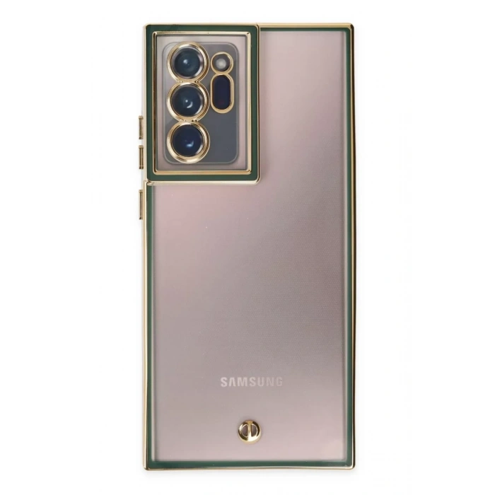Samsung Galaxy Note 20 Ultra Kılıf Liva Lens Silikon - Yeşil