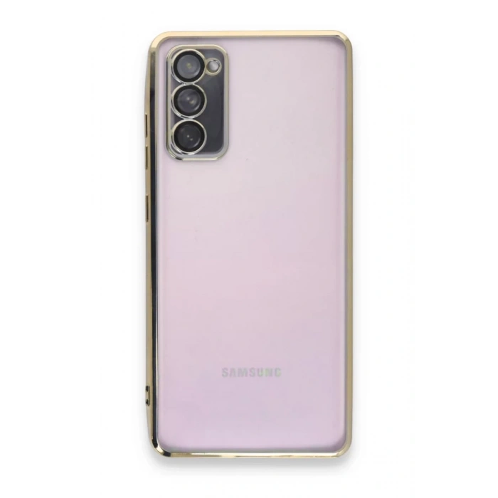 Samsung Galaxy S20 FE Kılıf Lensli Silikon - Gold