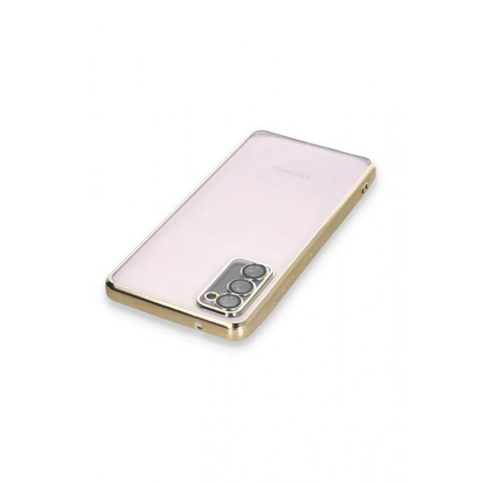 Samsung Galaxy S20 FE Kılıf Lensli Silikon - Gold