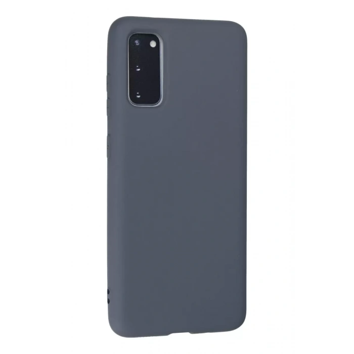 Samsung Galaxy S20 Kılıf Nano içi Kadife Silikon - Gri