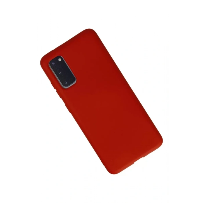Samsung Galaxy S20 Kılıf Nano içi Kadife Silikon - Kırmızı