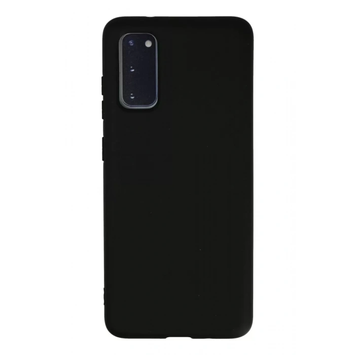 Samsung Galaxy S20 Kılıf Nano içi Kadife Silikon - Siyah
