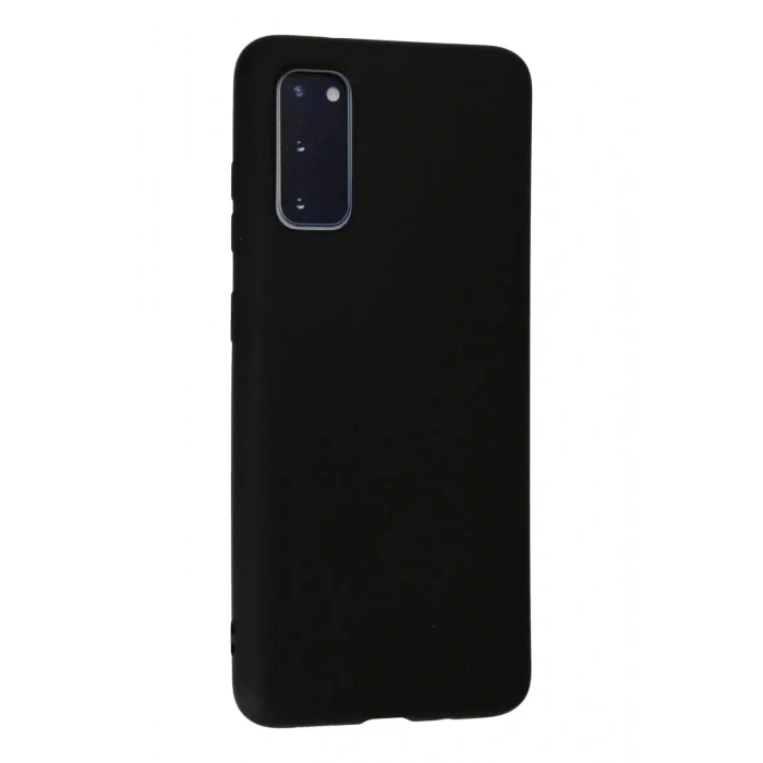 Samsung Galaxy S20 Kılıf Nano içi Kadife Silikon - Siyah
