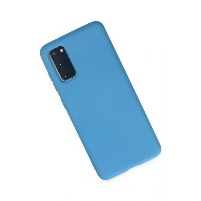 Samsung Galaxy S20 Plus Kılıf Nano içi Kadife Silikon - Mavi