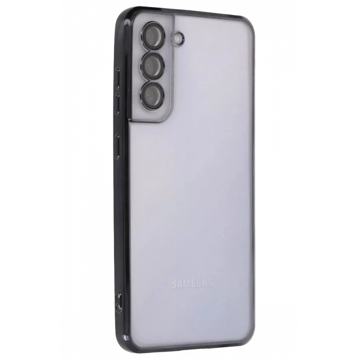 Samsung Galaxy S21 FE Kılıf Lensli Silikon - Siyah