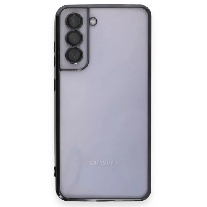 Samsung Galaxy S21 FE Kılıf Lensli Silikon - Siyah