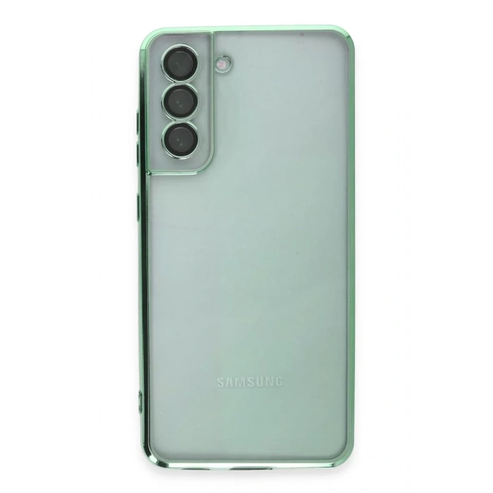 Samsung Galaxy S21 FE Kılıf Lensli Silikon - Yeşil