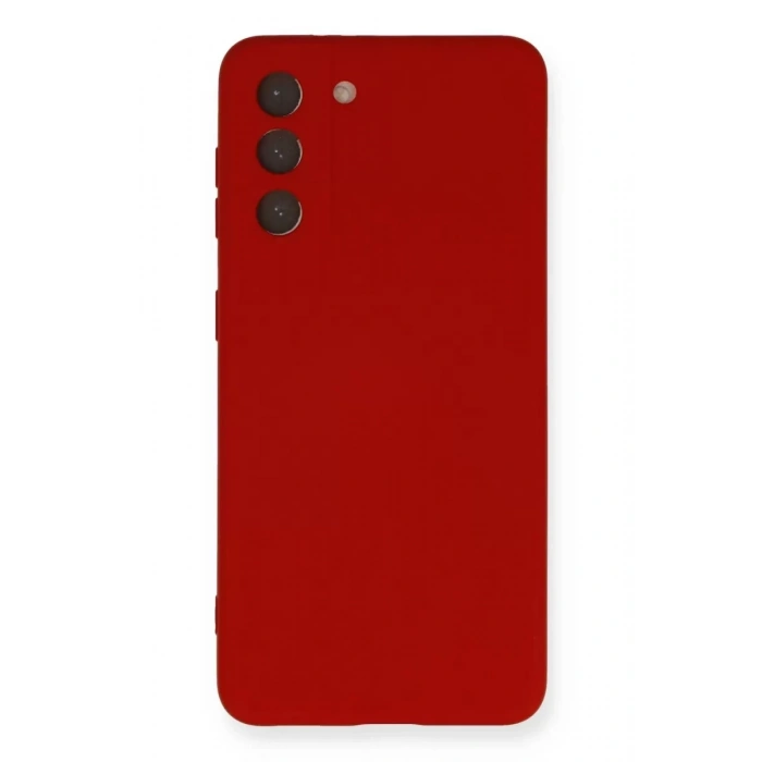 Samsung Galaxy S21 Kılıf Nano içi Kadife Silikon - Kırmızı