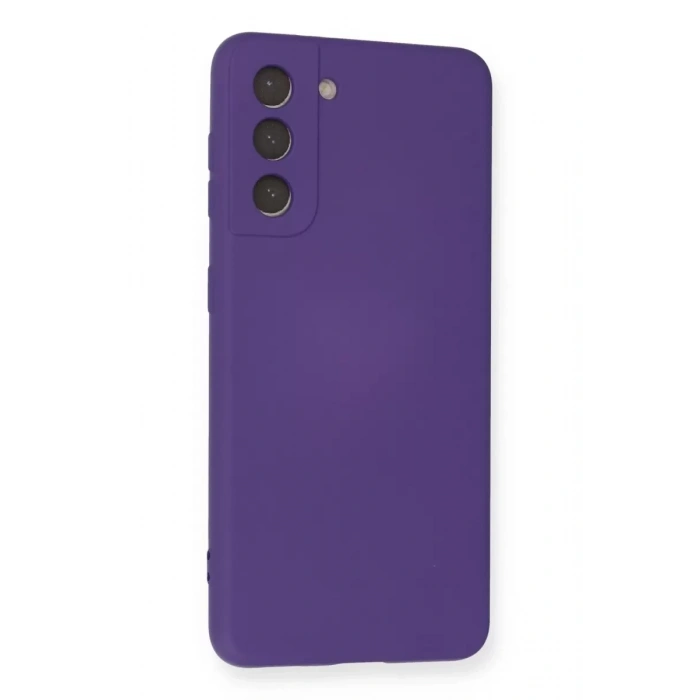Samsung Galaxy S21 Kılıf Nano içi Kadife Silikon - Mor