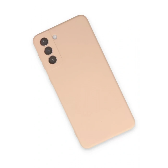 Samsung Galaxy S21 Kılıf Nano içi Kadife Silikon - Pudra