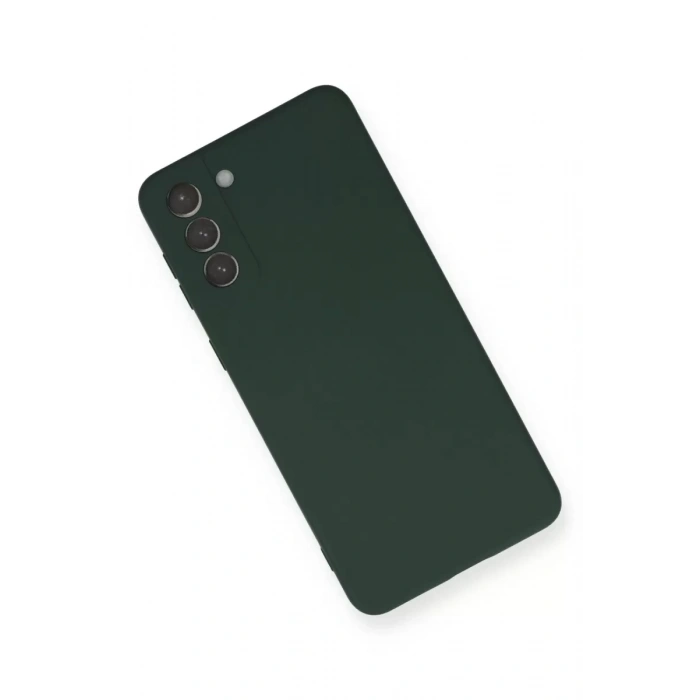 Samsung Galaxy S21 Plus Kılıf Nano içi Kadife Silikon - Koyu Yeşil