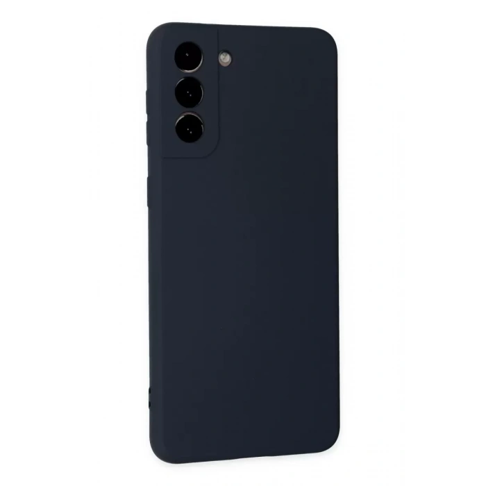 Samsung Galaxy S21 Plus Kılıf Nano içi Kadife Silikon - Lacivert
