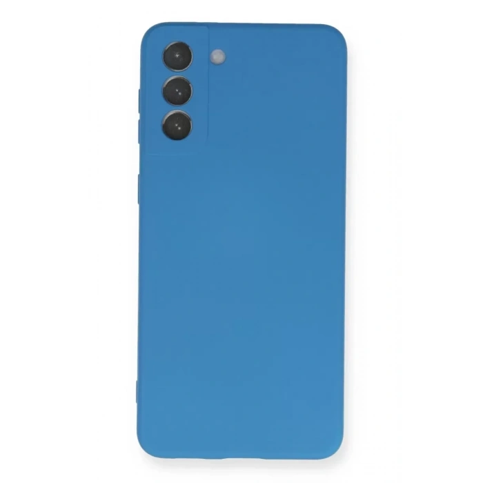 Samsung Galaxy S21 Plus Kılıf Nano içi Kadife Silikon - Mavi