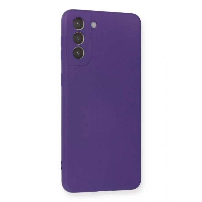 Samsung Galaxy S21 Plus Kılıf Nano içi Kadife Silikon - Mor