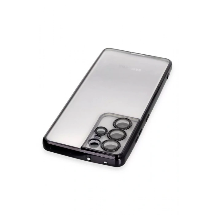 Samsung Galaxy S21 Ultra Kılıf Lensli Silikon - Siyah