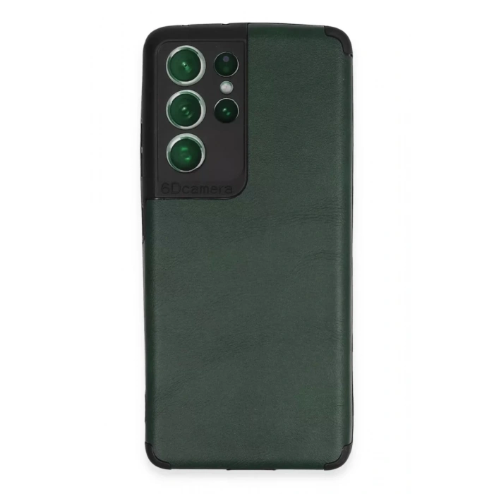 Samsung Galaxy S21 Ultra Kılıf Loop Deri Silikon - Yeşil