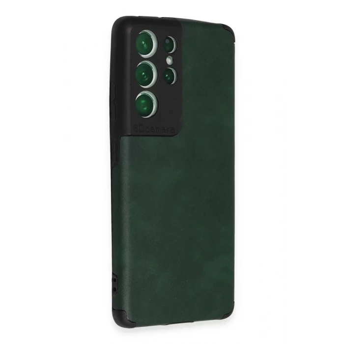 Samsung Galaxy S21 Ultra Kılıf Loop Deri Silikon - Yeşil