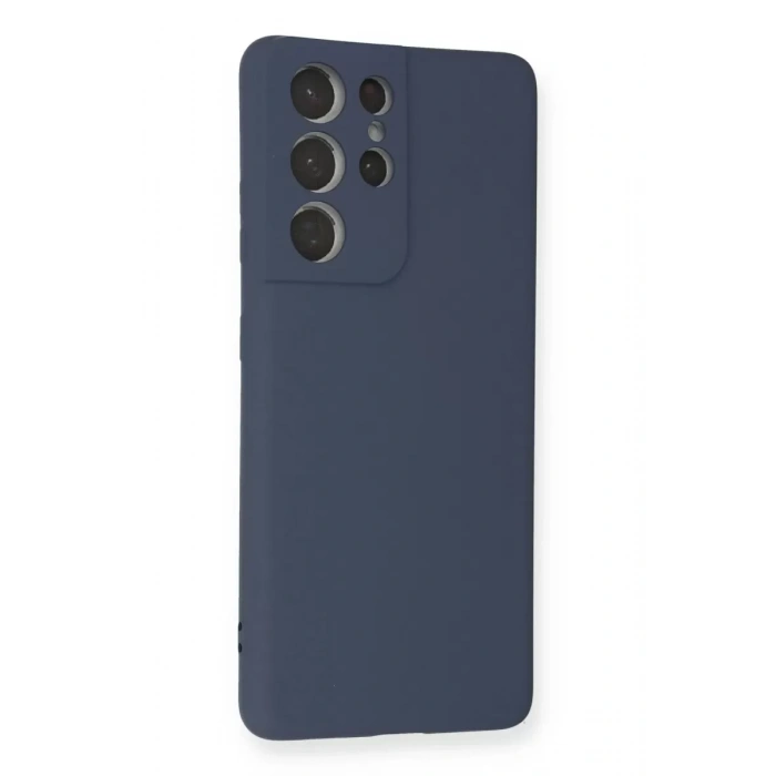Samsung Galaxy S21 Ultra Kılıf Nano içi Kadife Silikon - Gri
