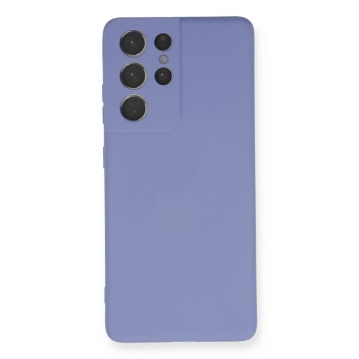 Samsung Galaxy S21 Ultra Kılıf Nano içi Kadife Silikon - Lila