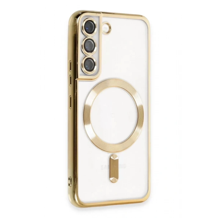 Samsung Galaxy S22 Kılıf Kross Magneticsafe Kapak - Gold