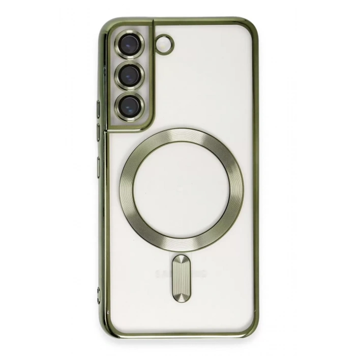 Samsung Galaxy S22 Kılıf Kross Magneticsafe Kapak - Koyu Yeşil