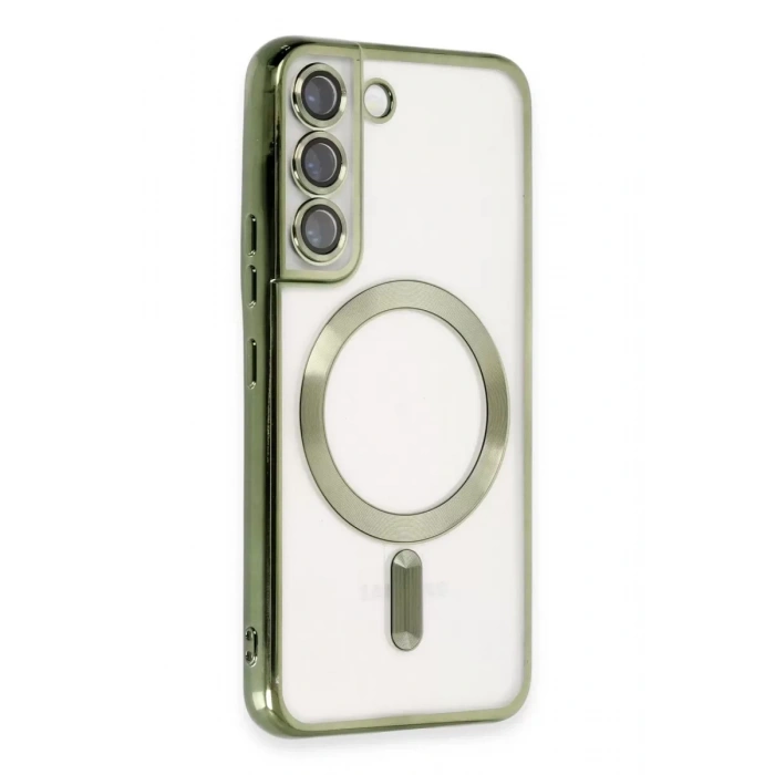 Samsung Galaxy S22 Kılıf Kross Magneticsafe Kapak - Koyu Yeşil