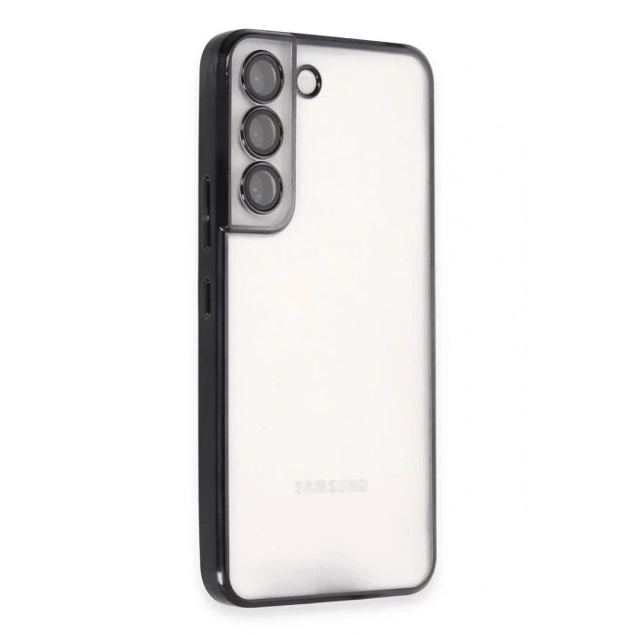Samsung Galaxy S22 Kılıf Lensli Silikon - Siyah