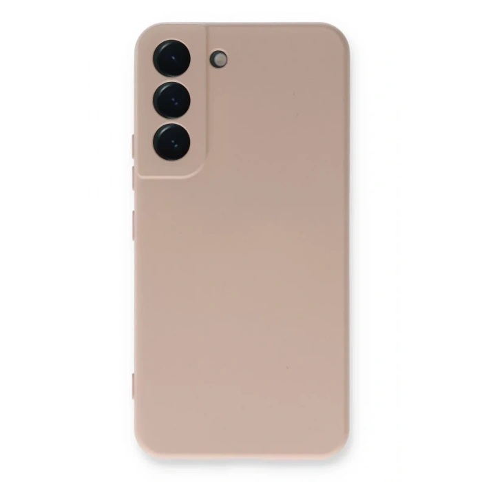 Samsung Galaxy S22 Plus Kılıf Nano içi Kadife Silikon - Pudra