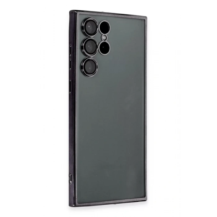 Samsung Galaxy S22 Ultra Kılıf Lensli Silikon - Siyah