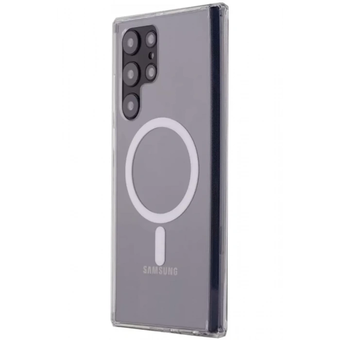 Samsung Galaxy S22 Ultra Kılıf Magneticsafe Şeffaf Silikon - Şeffaf