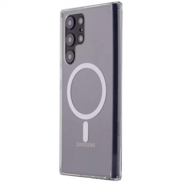 Samsung Galaxy S22 Ultra Kılıf Magneticsafe Şeffaf Silikon - Şeffaf