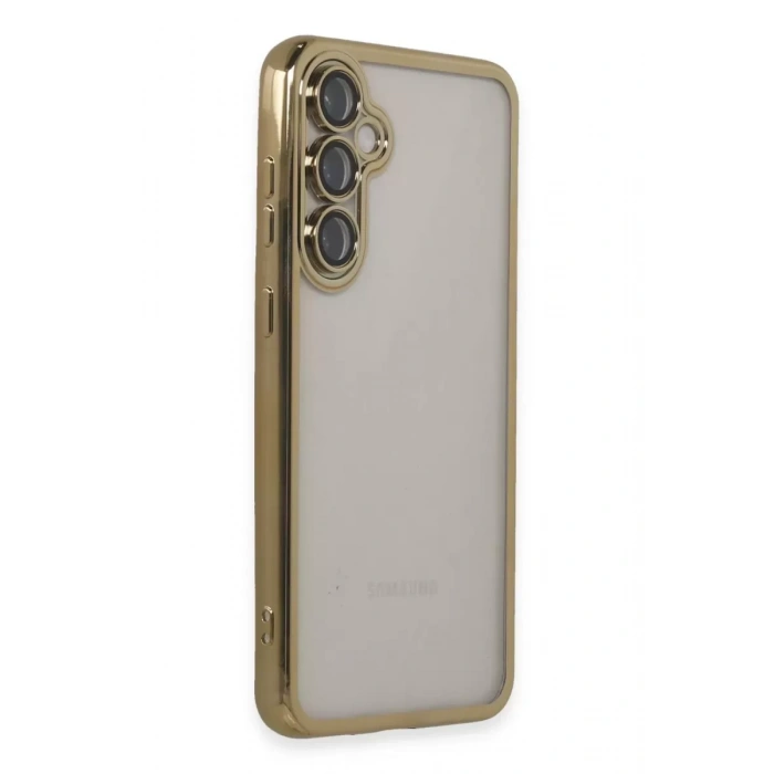 Samsung Galaxy S23 FE Kılıf Lensli Silikon - Gold