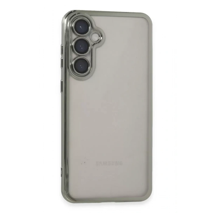 Samsung Galaxy S23 FE Kılıf Lensli Silikon - Gümüş