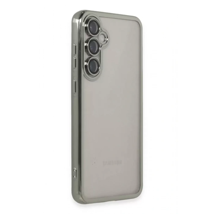 Samsung Galaxy S23 FE Kılıf Lensli Silikon - Gümüş