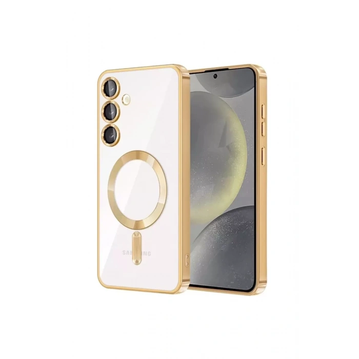 Samsung Galaxy S23 Kılıf Kross Magneticsafe Kapak - Gold