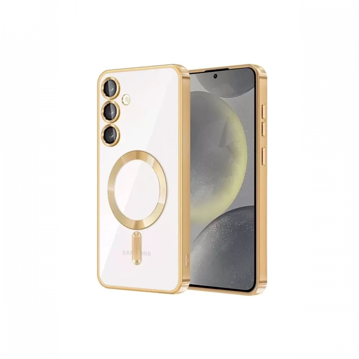 Samsung Galaxy S23 Kılıf Kross Magneticsafe Kapak - Gold
