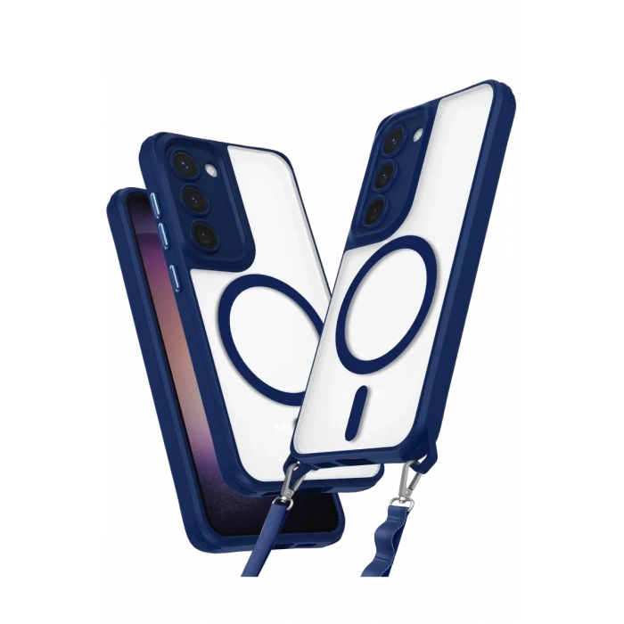 Samsung Galaxy S23 Plus Kılıf Enka Magsafe Silikon Kılıf - Lacivert