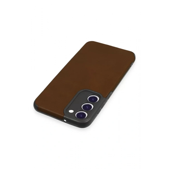 Samsung Galaxy S23 Plus Kılıf Loop Deri Silikon - Kahverengi