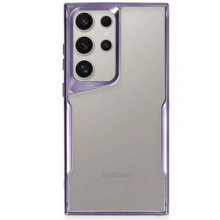 Samsung Galaxy S23 Ultra Kılıf Boyi Silikon Kapak - Derin Mor