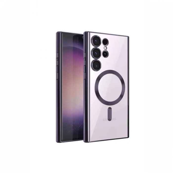 Samsung Galaxy S23 Ultra Kılıf Kross Magneticsafe Kapak - Mor