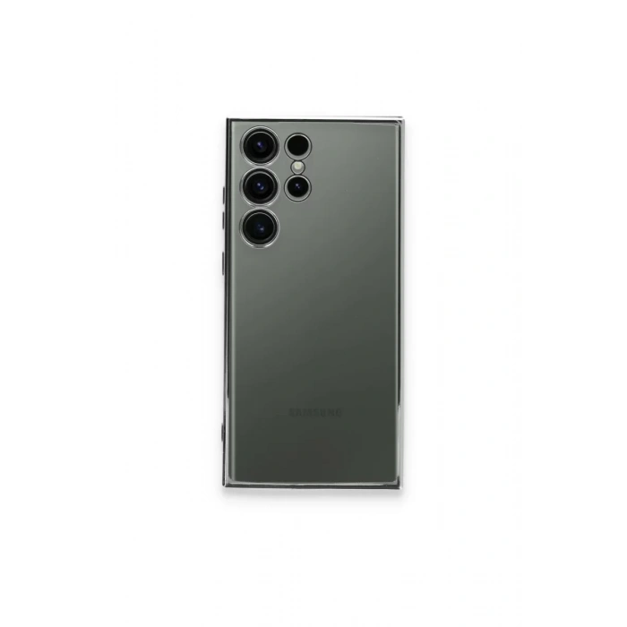 Samsung Galaxy S23 Ultra Kılıf Lensli Silikon - Gümüş