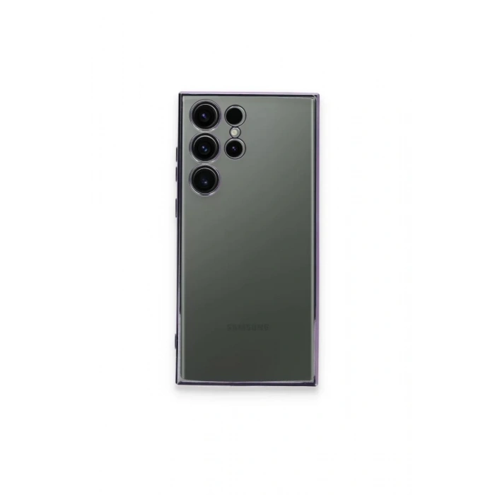 Samsung Galaxy S23 Ultra Kılıf Lensli Silikon - Mor
